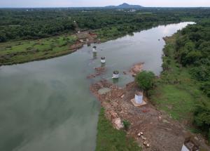 Well Foundation Work at Auranga River, Valsad District, September 2022