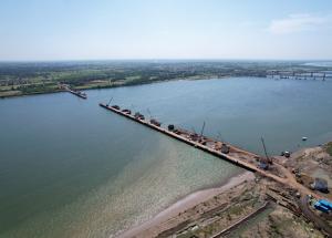 Well Foundation Work at Narmada River, Bharuch District, November 2022
