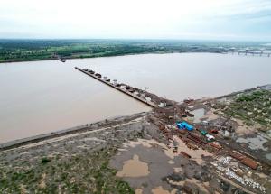 Well Foundation Work at Narmada River, Bharuch District, September 2022