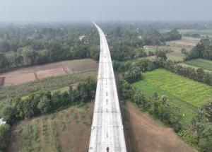 एफएसएलएम गिर्डर लॉन्चिंग पूरा हुआ, वडोदरा जिला के पास, दिसंबर 2023