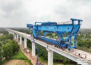 वडोदरा जिला में फुल स्पैन गर्डर लॉन्चिंग उलटफेर के तहत, अगस्त 2023