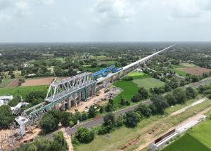 Full Span Girder Launching at GAD- 31, Kheda District, September 2023