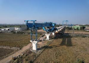 Full Span Girder Launching in Progress at Surat District, February 2024 (2)