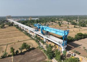अहमदाबाद ज़िले में पूर्ण स्पैन गिर्डर लॉन्चिंग प्रगति पर, नवंबर 2023