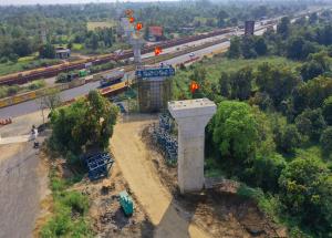 Pier work in Progress at GAD-9, Valsad District, November 2023