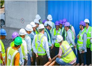 Shri Vivek Kumar Gupta, MD/NHSRCL & Director (Works), along with senior officials, inspected various bullet train construction sites in Surat on 19th March 2025
