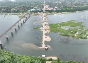 Well Foundation work at Mahi River, Anand District, October 2023