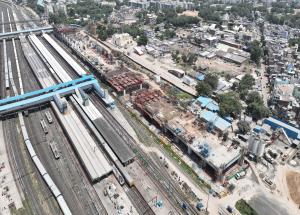 Work in Progress at Ahmedabad Bullet Train Station, September 2023