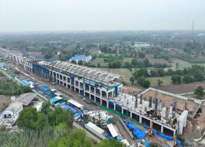 खेड़ा जिला में आनंद बुलेट ट्रेन स्टेशन पर काम प्रगति पर