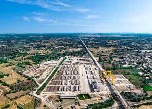 Full span launching girder casting yard at Anand, Gujarat