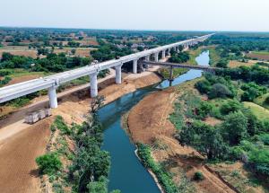 Bullet Train alignment transversing Vishwamitri River in Vadodara, Gujarat