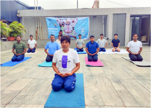 एनएचएसआरसीएल साइट कार्यालयों द्वारा 21 जून 2025 को अंतर्राष्ट्रीय योग दिवस मनाया गया