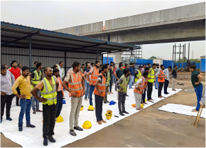 एनएचएसआरसीएल साइट कार्यालयों द्वारा 21 जून 2025 को अंतर्राष्ट्रीय योग दिवस मनाया गया