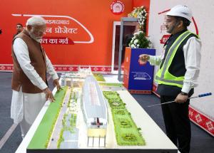 Hon’ble Prime Minister visit to under-construction Surat Bullet Train station on 15th November 2025