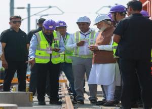 Hon’ble Prime Minister visit to under-construction Surat Bullet Train station on 15th November 2025