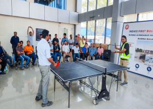 Friendly table tennis tournament at NHSRCL Mumbai office to strengthen team spirit