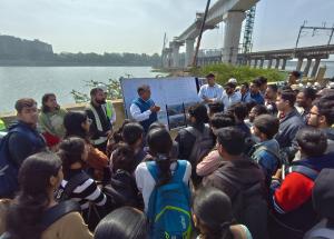 Students of Vishwakarma Government Engineering College, Ahmedabad visited Sabarmati river site