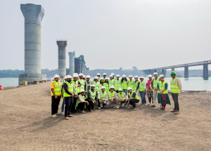 Visit of Chandubhai S. Patel Institue of Technology (CSPIT) engineers to Mahi River construction site