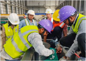 Completion of first track construction training module for the track works in Maharashtra section of the Mumbai–Ahmedabad Bullet Train project has been successfully completed