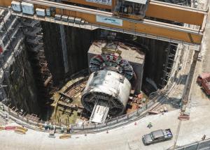350 Tonne Cutterhead Lowered for Mumbai-Ahmedabad Bullet Train Project at Vikhroli, Mumbai