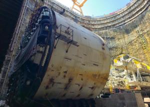 350 Tonne Cutterhead Lowered for Mumbai-Ahmedabad Bullet Train Project at Vikhroli, Mumbai