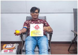 Organization of Blood Donation Camp at Vadodara site office