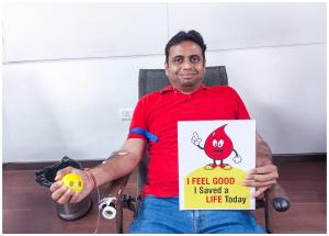 Organization of Blood Donation Camp at Vadodara site office