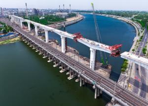 Under-construction bridge over Sabarmati River in Ahmedabad for Mumbai-Ahmedabad Bullet Train project
