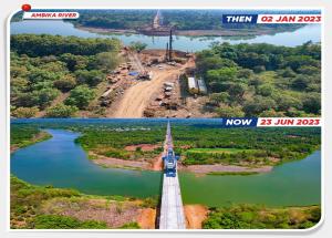 Completion of River Bridge on Ambika River, Navsari District, Gujarat