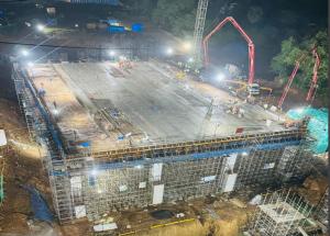 Slab casting started for Virar Bullet Train Station