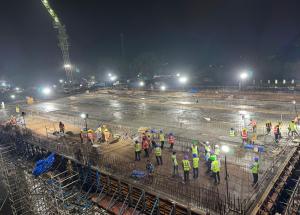 Slab casting started for Virar Bullet Train Station