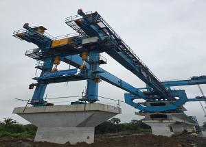 First Full Span Box Girder Launched Through Full Span Launching Gantry in Maharashtra for Mumbai Ahmedabad Bullet Train Corridor