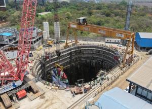 350 Tonne Cutterhead Lowered for Mumbai-Ahmedabad Bullet Train Project at Vikhroli, Mumbai (Maharashtra)