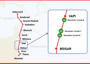 मुंबई–अहमदाबाद बुलेट ट्रेन परियोजना के लिए महाराष्ट्र के पालघर जिले में तीसरी पर्वतीय सुरंग का ब्रेकथ्रू पूरा किया गया